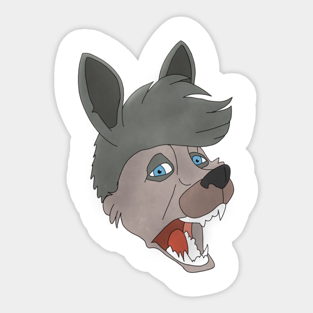 Anthro wolf face Sticker by Veleno